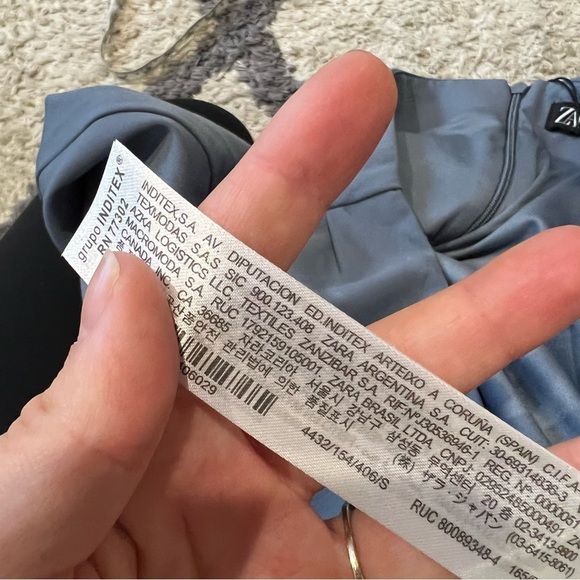 Zara Blue Ruched Mini Skirt - Picture 11 of 13